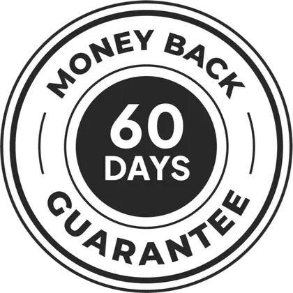 LipoJelly 60-day money-back guarantee badge